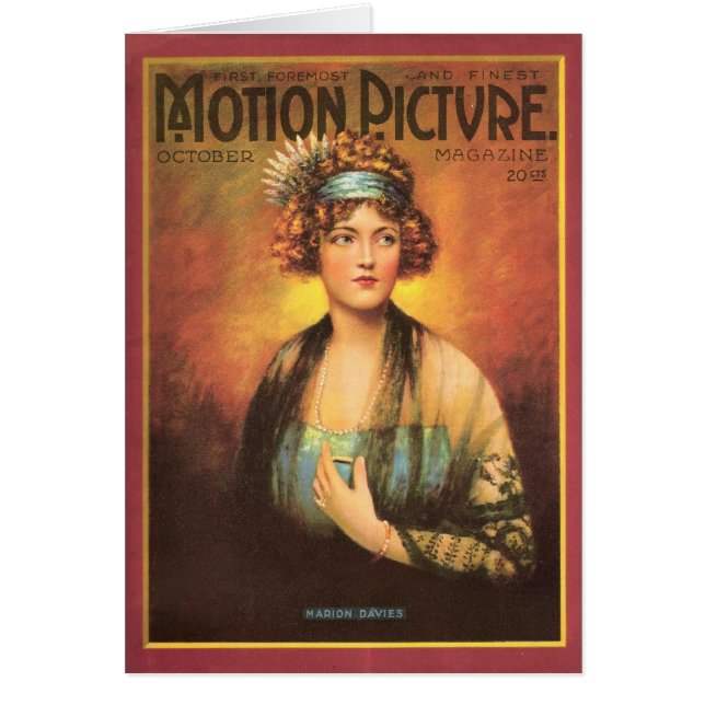 Kort för Marion Davies tyst filmaktris (Framsidan)