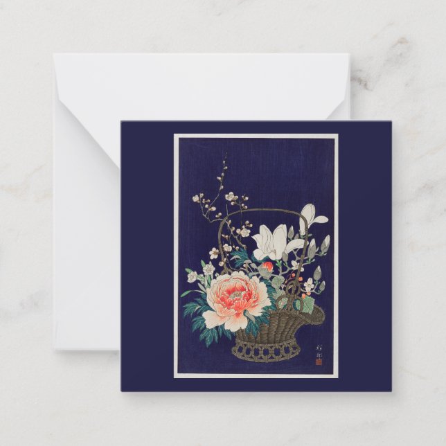 KORT FÖR MÄRKNING: OHARA KOSON: FLOWER BASKET (Framsida)