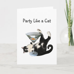 Kort för Martini kattparty