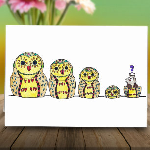 Kort för MATRYOSHKA-UGGLAhälsning av Nicole Janes