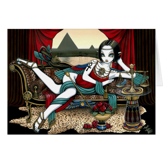 Kort "för Mayet" egyptiskt gudinnaMaat ängel (Framsidan Horizontal)