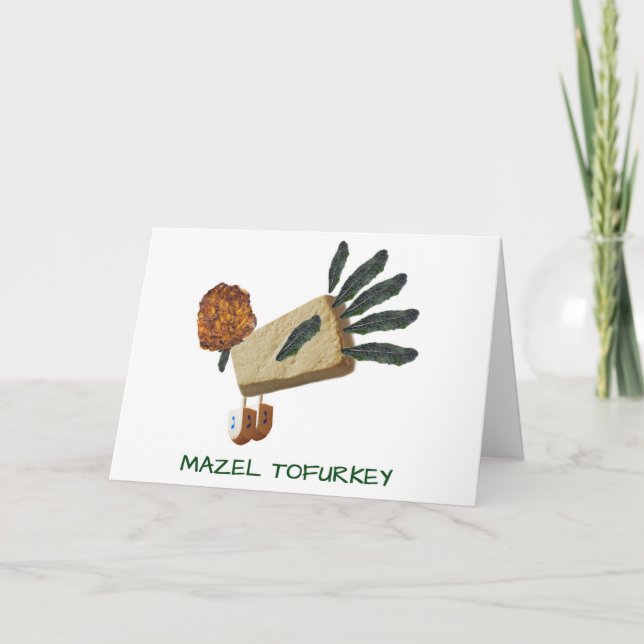 Kort för Mazel Tofurkey Thanksgivukkah (Framsida)