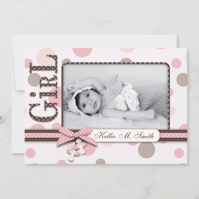 Kort för meddelande om flicka (Framsida)