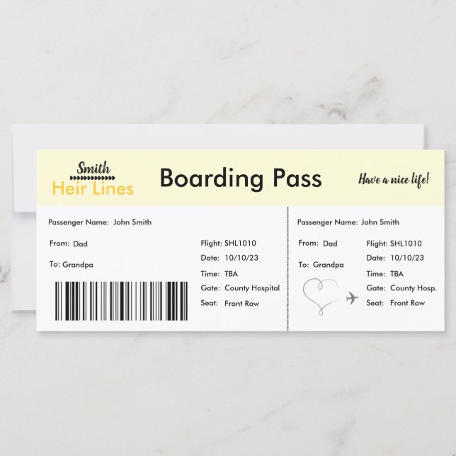 Kort för meddelande om Gravid som omfattas av rese (Framsida)