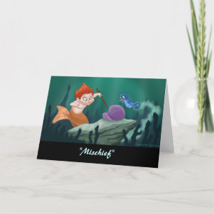 Kort för Merboy "Mischief" hälsning (tom insida)