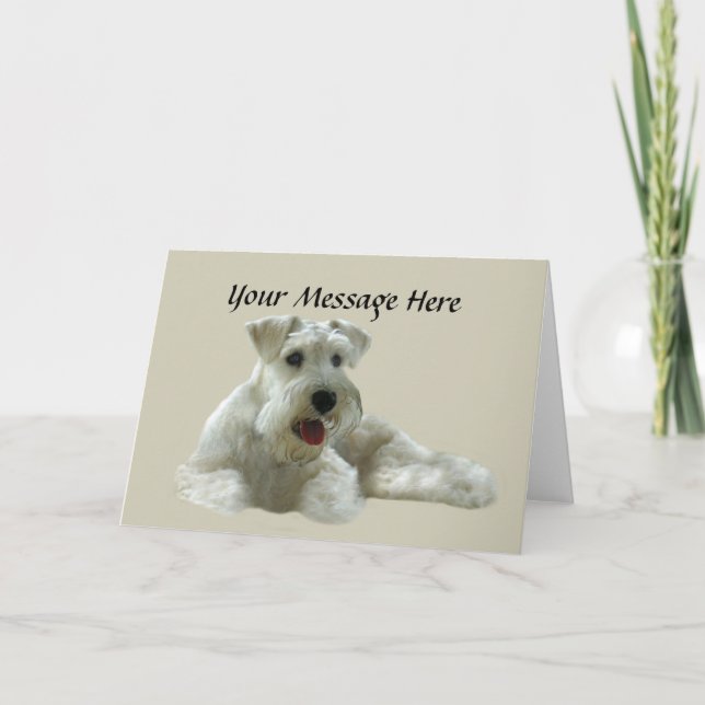 Kort för miniatyrSchnauzerhälsning (Framsida)