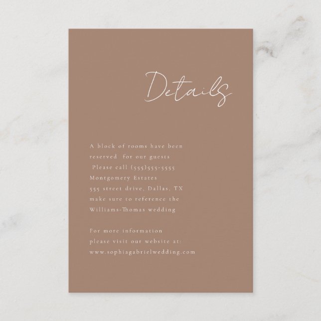 Kort för minimal skriptdetaljer (Framsida)