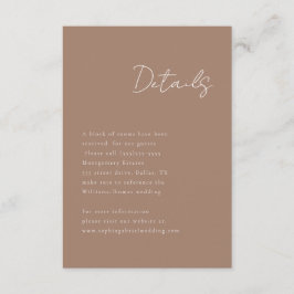 Kort för minimal skriptdetaljer