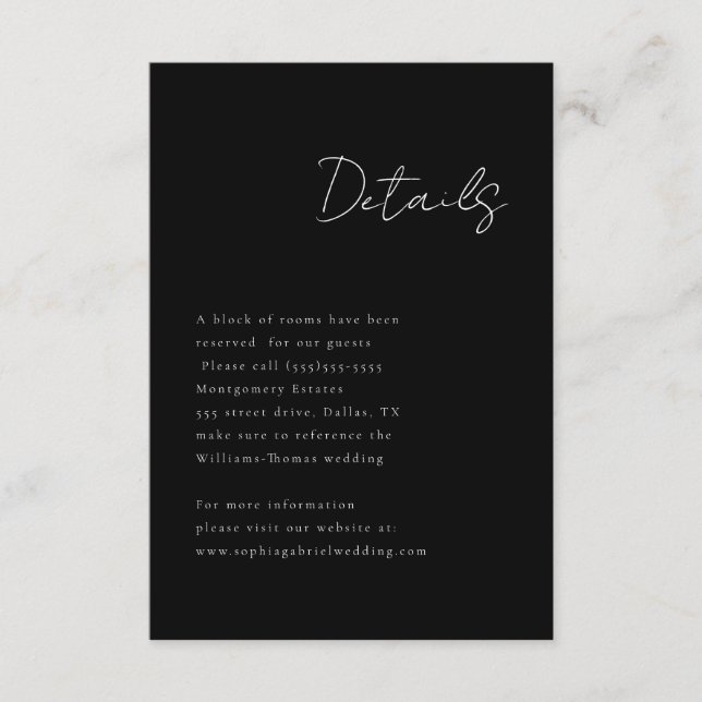 Kort för minimal skriptdetaljer (Framsida)