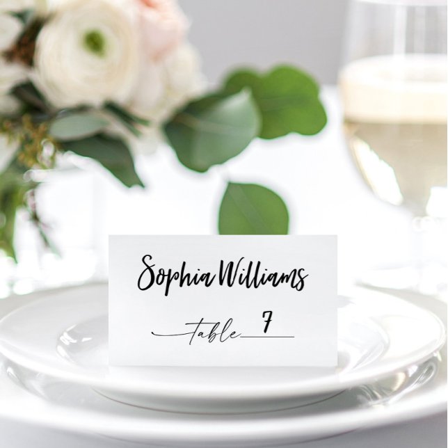 Kort för minsta antal platser (Simply Minimum Wedding Place Cards)