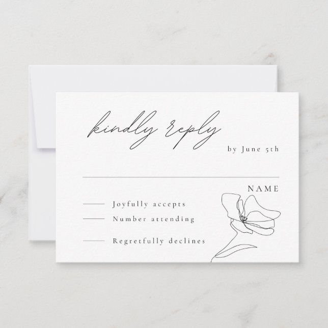 Kort för minsta konsthölje för Blommigt Line (Framsida)