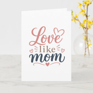 Kort för mors dag Minimalistisk gåva till mamma