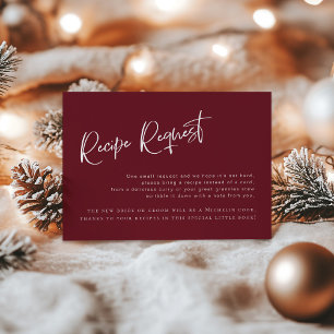 Kort för mottagande av begäran om Festive Burgundy
