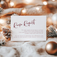 Kort för mottagande av begäran om Festive Burgundy