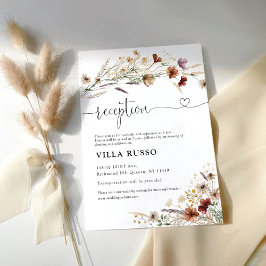 Kort för mottagning av små Wildblomsterbröllop