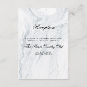 Kort för mottagningsbevis för elegant Marble Wedof