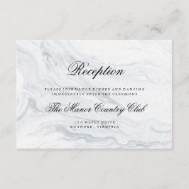 Kort för mottagningsbevis för elegant Marble Wedof