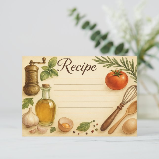 Kort för mottagningskort i Toscana (Stående Fram)