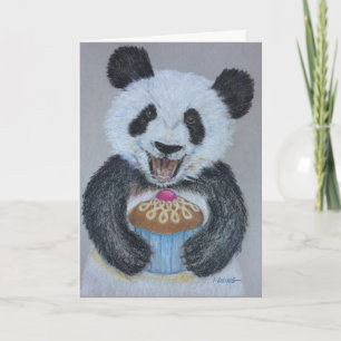 Kort för muffinPandafödelsedag