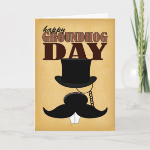 Kort för mustaschMoustacheGroundhog dag