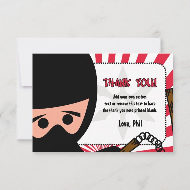 Kort för Ninja krigaretack (Framsida)