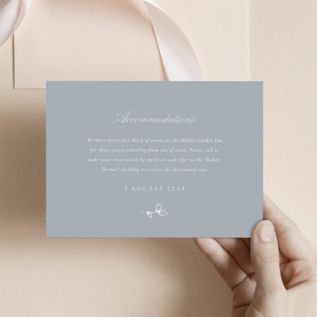 Kort för nödmonogram bröllopsinbjudan (Regency Monogram Wedding Enclosure Card)