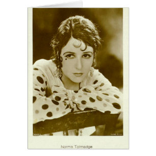 Kort för Norma Talmadge vintageporträtt