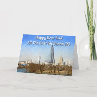 Kort för nytt år för Juche kalender