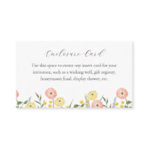 Kort för omgivande vattenfärgsfärgad Blommigt