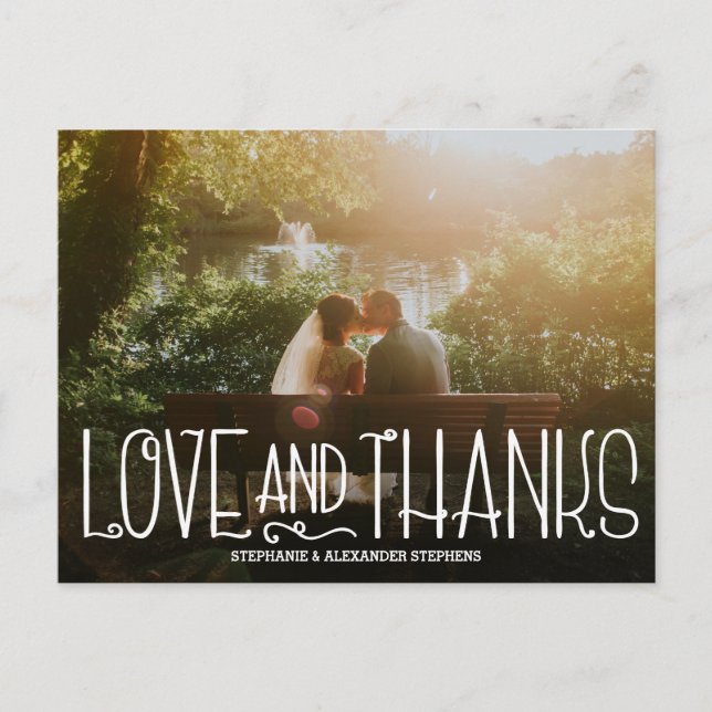 Kort för ömt kärlek och tack Bröllop Tacksamt Kort (Framsida)