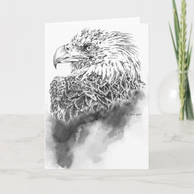Kort för örnillustrationhälsning (Framsida)