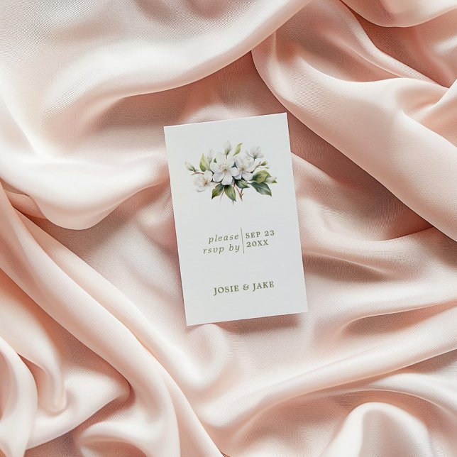 Kort för OSA av Apple-Blommar-blomma (Apple Blossom flower RSVP Enclosure Card)