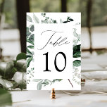 Kort för överflödigt Bordsnummer i Greenery Bröllo<br><div class="desc">Elegant,  botaniska bröllop bord-kort med bordsnummer som är kapslat i ett rektangulärt ram omgivet av eukalyptus,  ferns och annan rik grey. Anpassa numret för varje bord-kort och lägg till det i din kundvagn. De fem x7-bordsnumren var designade att samordna med vår samling Abundant Greenery bröllop.</div>