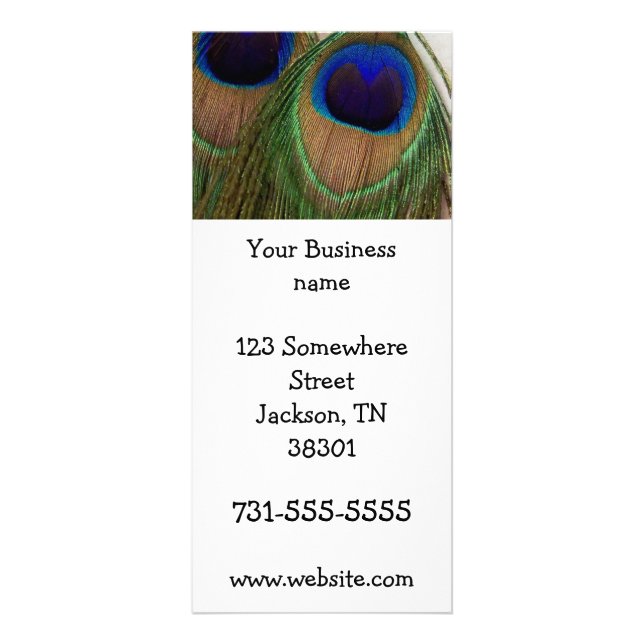 Kort för påfågelfjäderkugge (Framsidan)