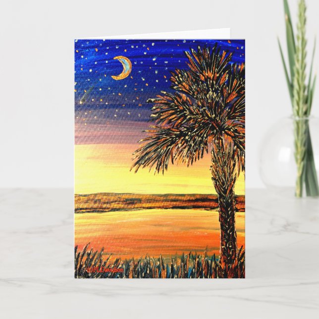 Kort för Palmettosolnedgånghälsning (Framsida)