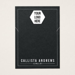 Kort för Papper Neecklace-Visning för enkel svart