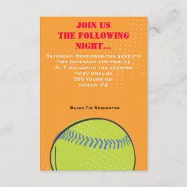 Kort för party för Retro pub för baseball Themed