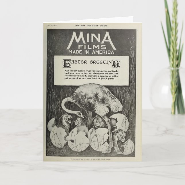 Kort för påsk för filmstudio 1915 humoristiskt (Framsida)