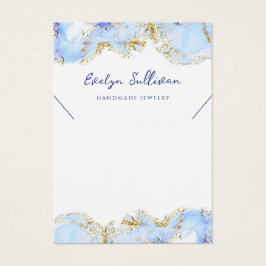 Kort för pastellblått halsband av visning