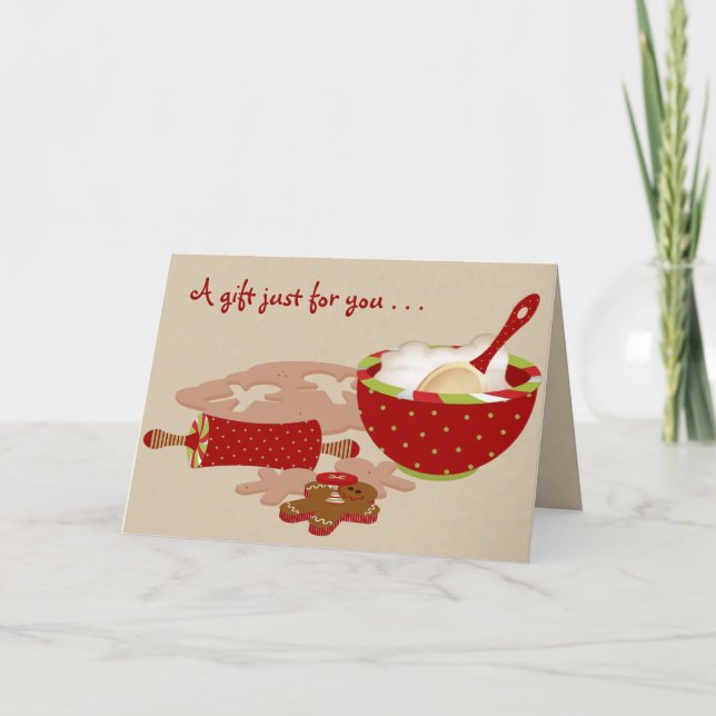 Kort för pepparkakajulrecept (Framsida)