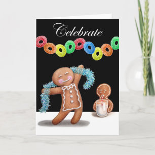 Kort för pepparkakapartyhälsning