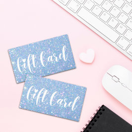 Kort för periwinkle Blue Glitter Store-gåvor