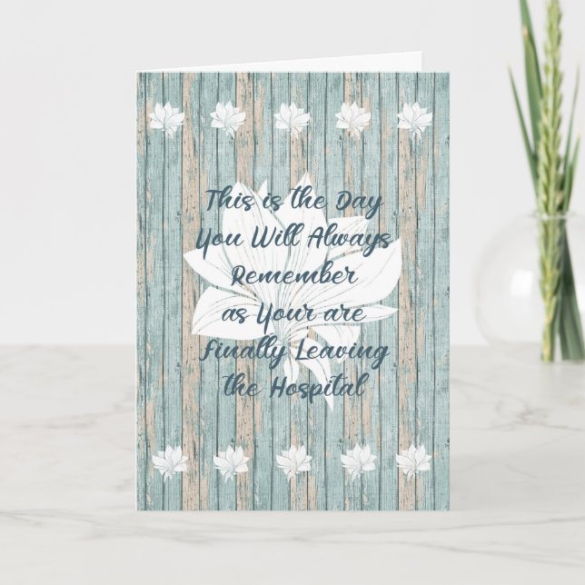 Kort för person som Lämnar sjukhus efter många dag (Framsida)