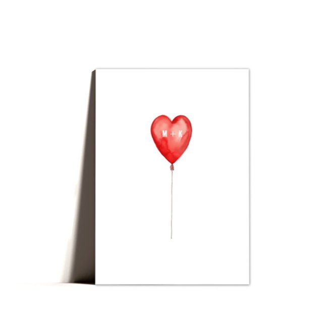 Kort för Personlig Initialer med enkla Valentinese (Skapare uppladdad)
