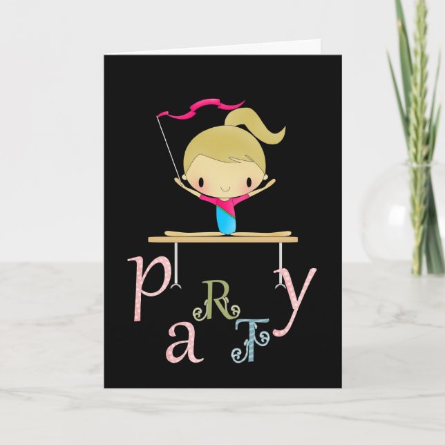Kort för personliggymnastikparty (Framsida)