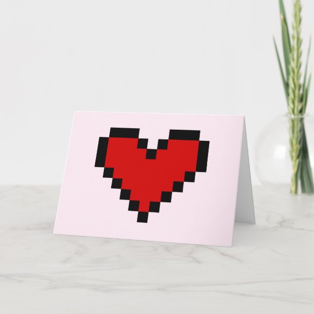 Kort för PIXELhjärtavalentin (Framsida)