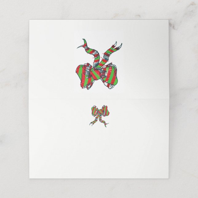 Kort för placering av julklapp (Utvändigt utvikt)