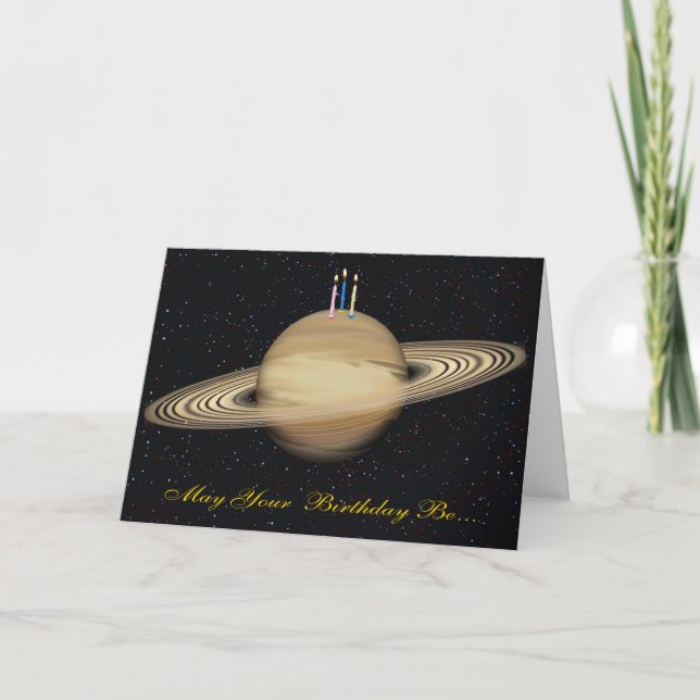 Kort för planetSaturn födelsedag (Framsida)