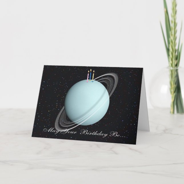 Kort för planetUranus födelsedag (Framsida)