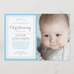 Kort för pojkechristening-/doptack